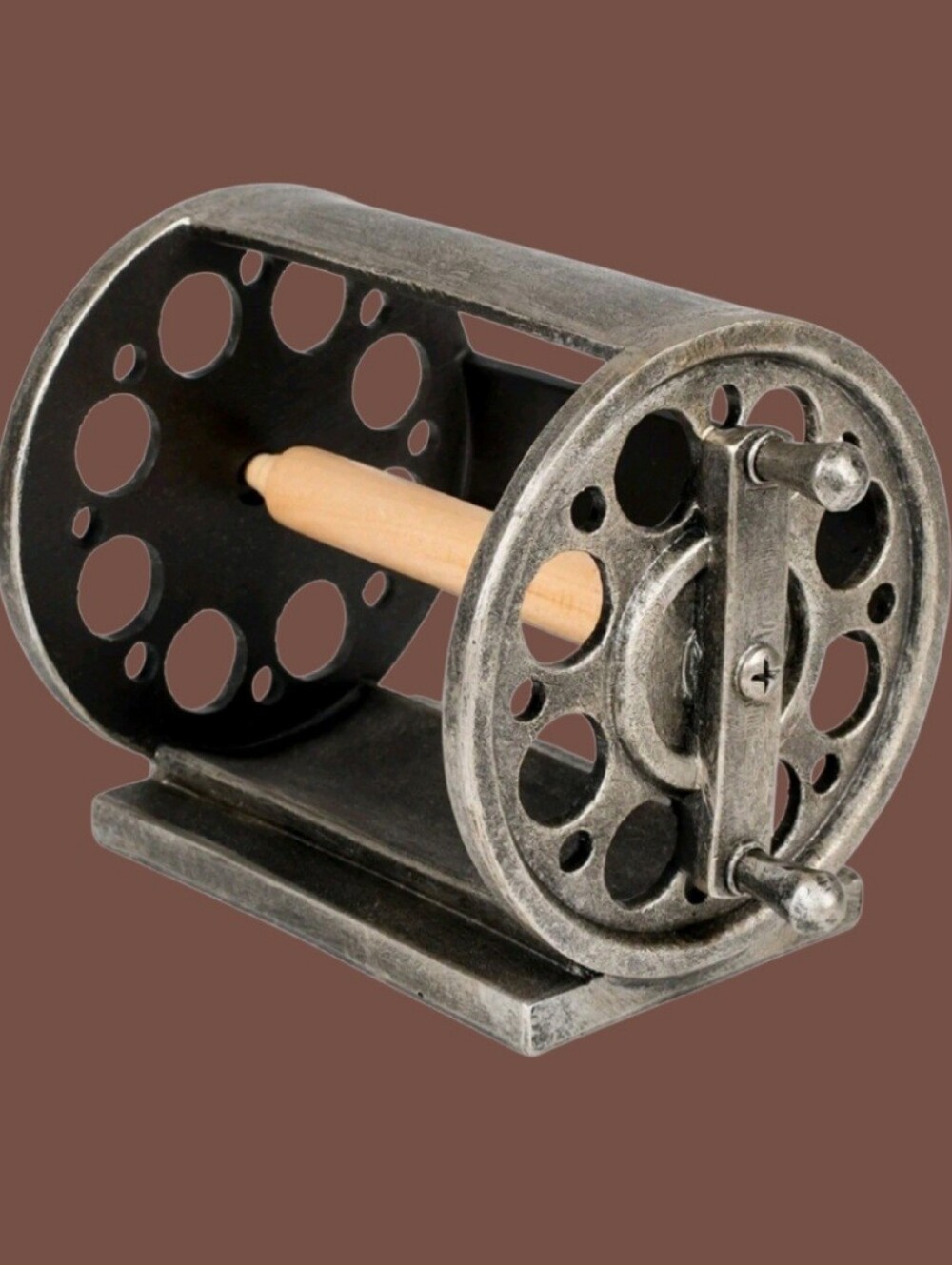 SLIFKA SALES CO. RUSTIC FISHING REEL WALL MOUNTED TOILET PAPER HOLDER